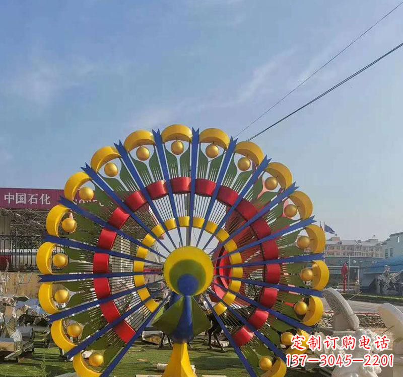宁夏不锈钢孔雀雕塑艺术的精美表达