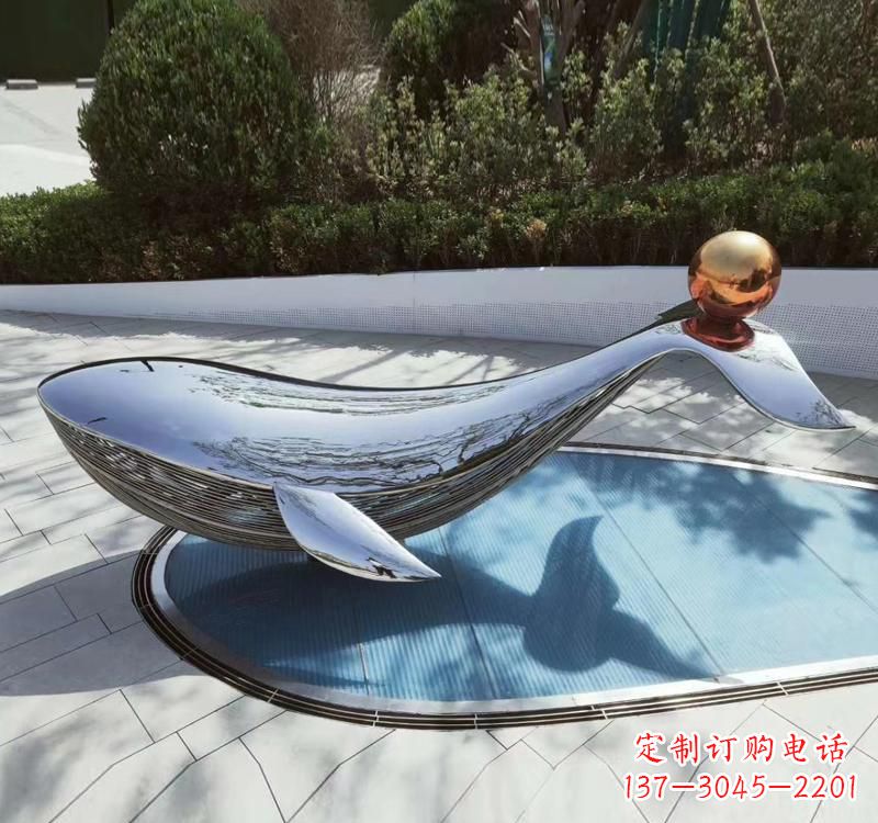 宁夏不锈钢海豚雕塑精美而优雅