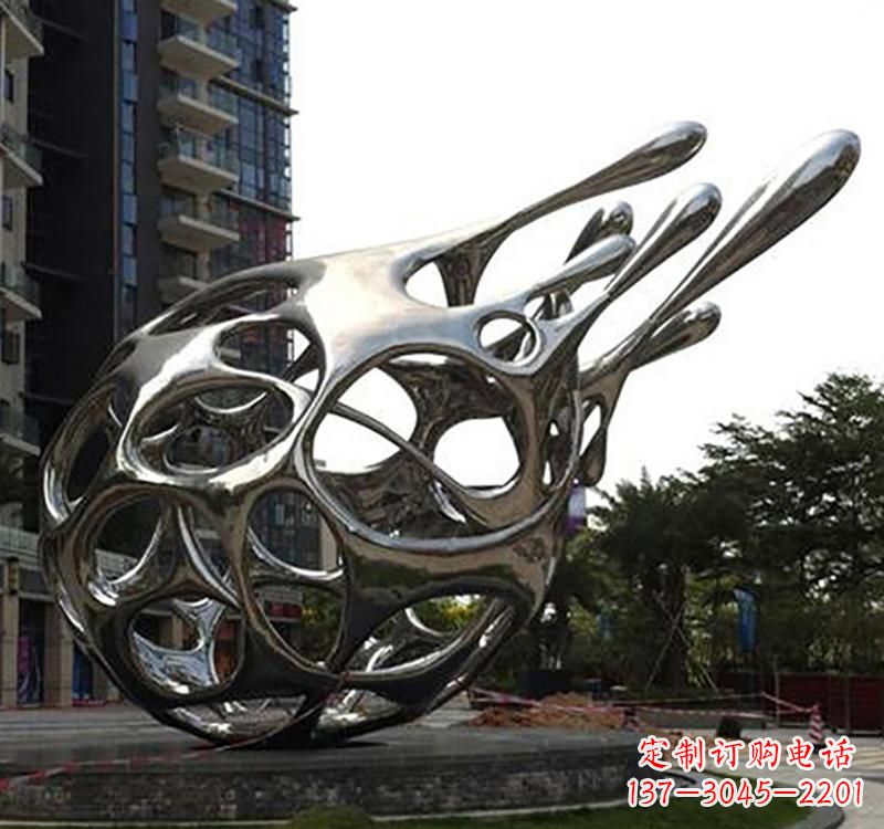 宁夏不锈钢镜面火龙果雕塑精致的艺术瑰宝