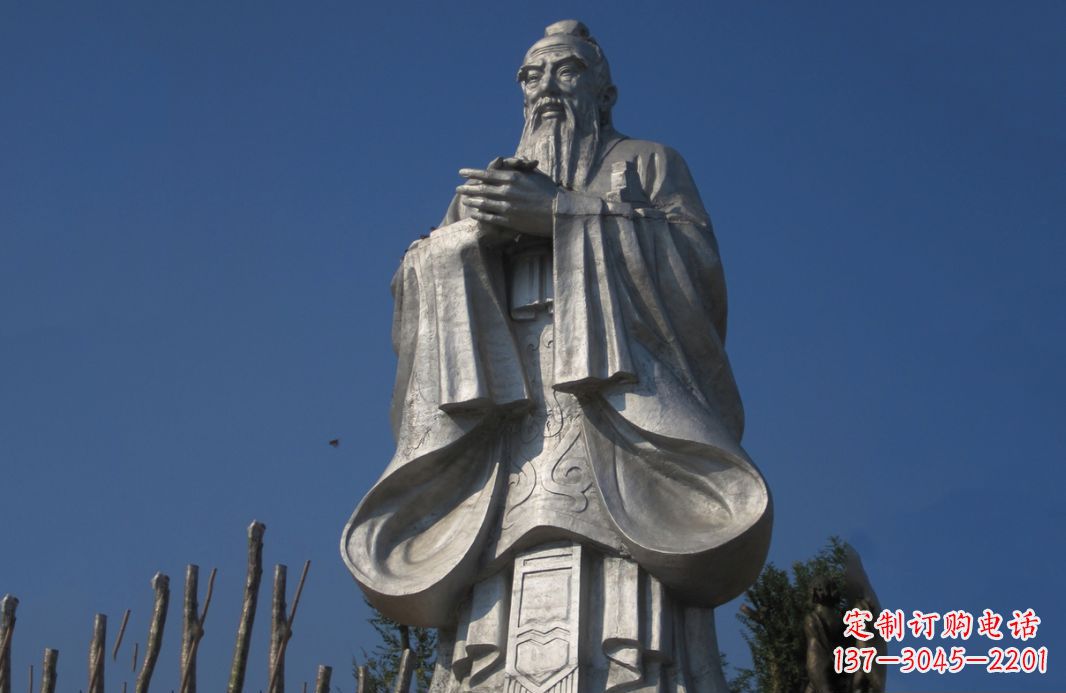 宁夏不锈钢孔子人物雕塑——传承中华文化的精神象征