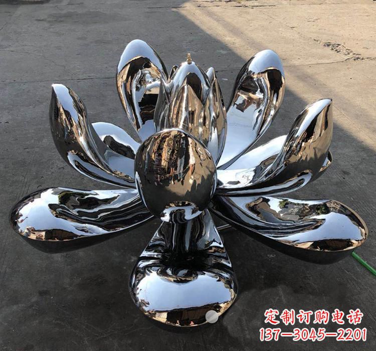 宁夏不锈钢莲花雕塑精美优雅
