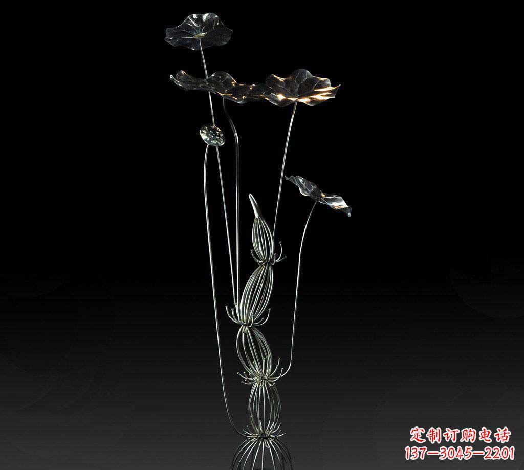宁夏不锈钢荷叶雕塑精致优雅的艺术宝藏