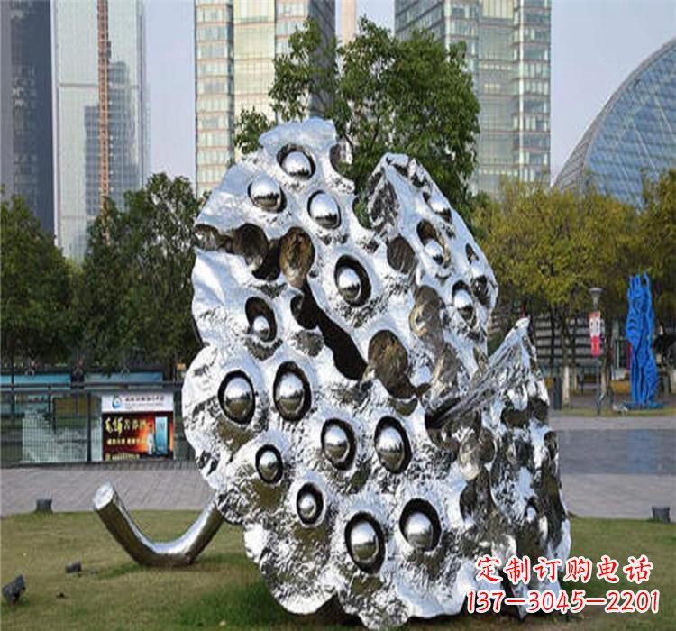 宁夏不锈钢莲蓬雕塑源自中国传统文化的精美作品
