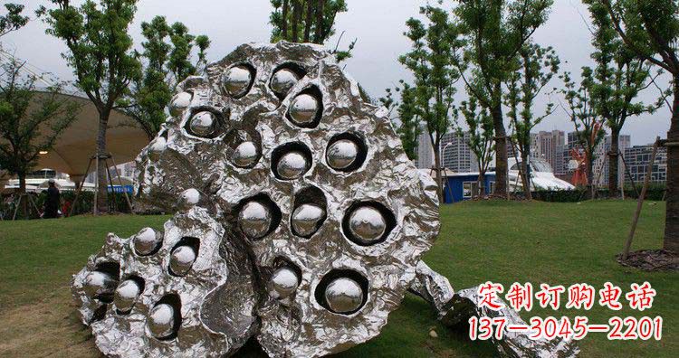 宁夏不锈钢莲蓬精美雕塑铸就华丽景观