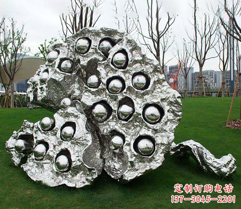 宁夏不锈钢莲蓬雕塑——精美极致的艺术品