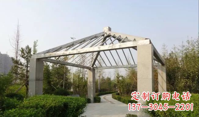 宁夏不锈钢凉亭雕塑点缀公园景观