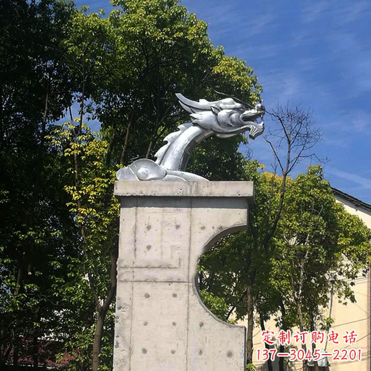 宁夏不锈钢龙头雕塑