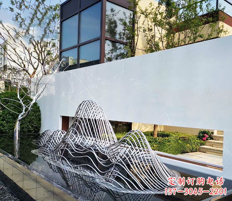 宁夏不锈钢镂空假山雕塑精美外形,细腻工艺