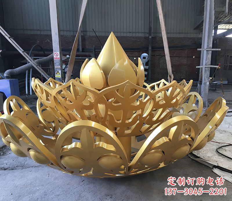 宁夏不锈钢莲花雕塑精美绝伦