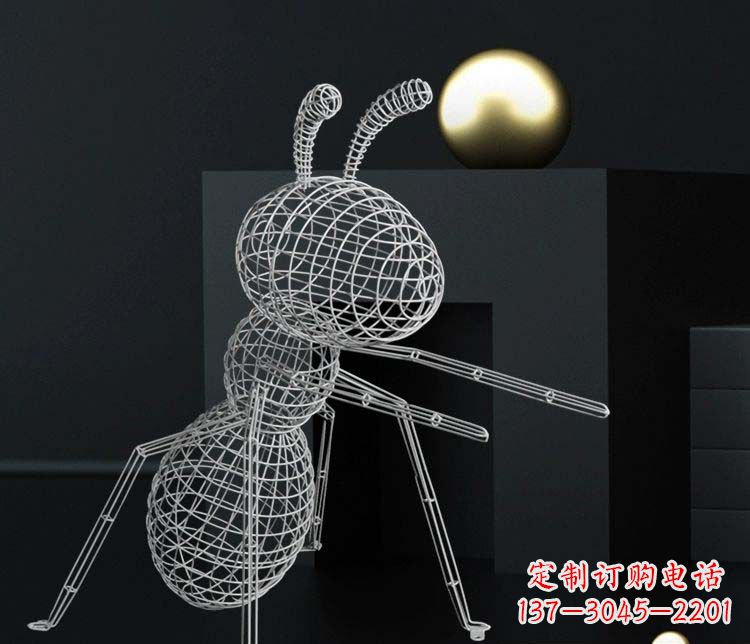 宁夏不锈钢镂空蚂蚁雕塑艺术与科技的结合