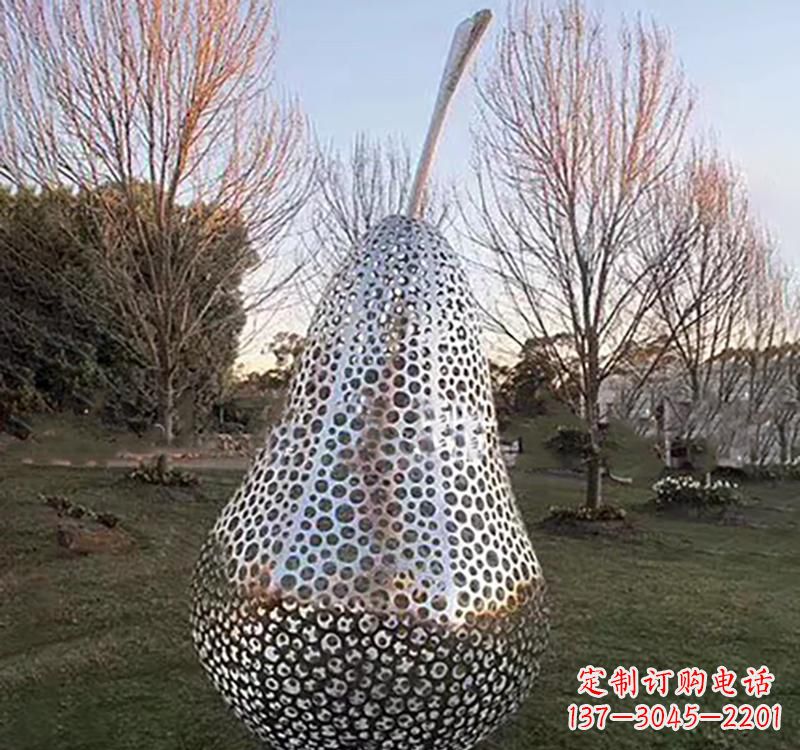 宁夏不锈钢镂空水果雕塑精美绝伦