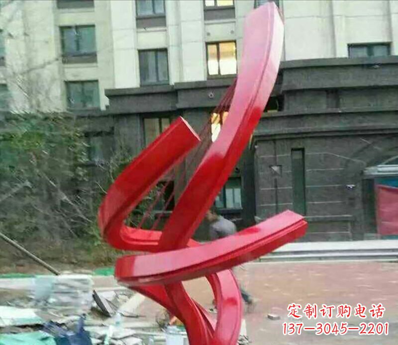 宁夏不锈钢螺旋飘带雕塑