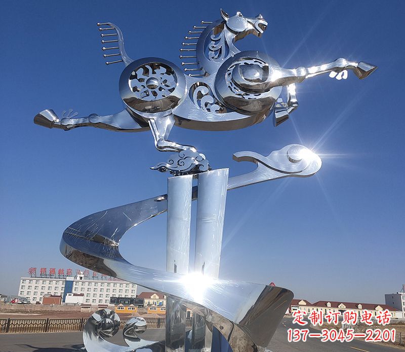 宁夏不锈钢马踏飞燕雕塑——精美的艺术品