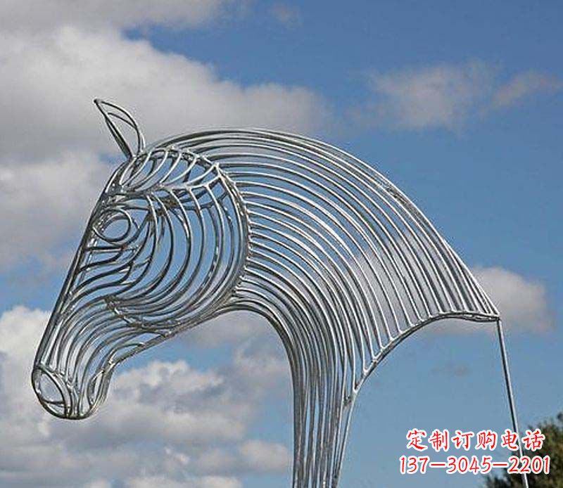 宁夏不锈钢马头雕塑抽象雕塑的新突破