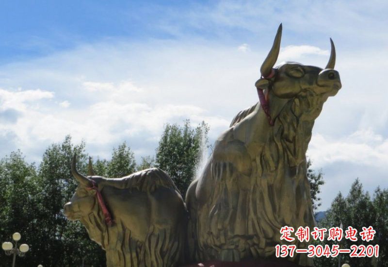 宁夏不锈钢牦牛雕塑一种传统文化的精美传承