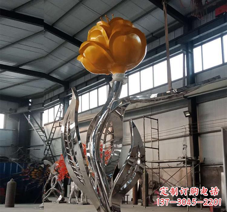 宁夏不锈钢玫瑰花雕塑一款非凡的艺术品