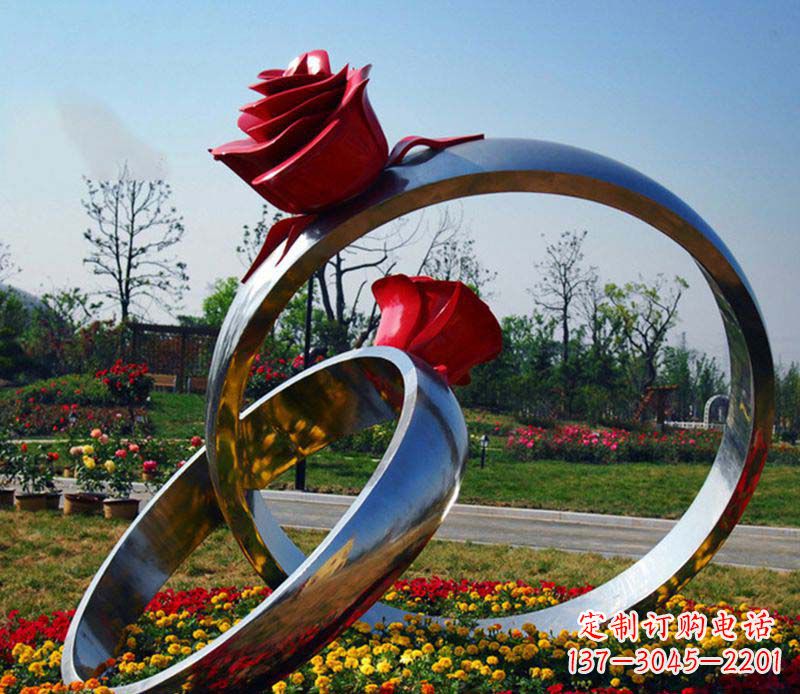 宁夏不锈钢玫瑰戒指精美的艺术品