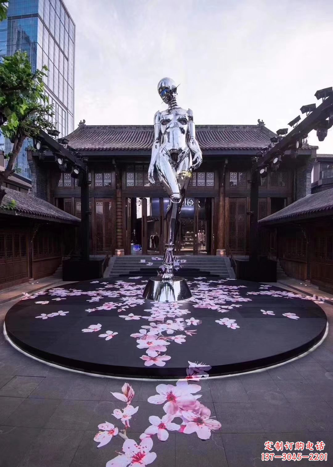 宁夏美女雕塑点亮城市之美