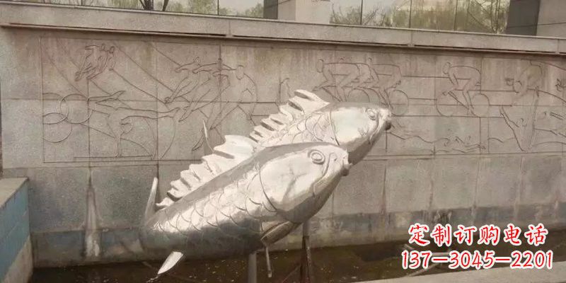 宁夏不锈钢鲤鱼雕塑精美的艺术品