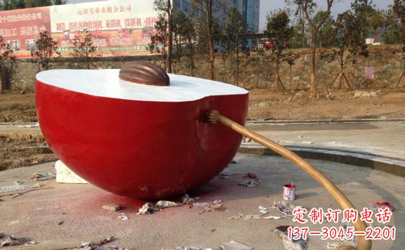 宁夏不锈钢苹果雕塑艺术与实用的结合