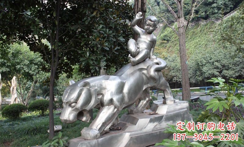 宁夏不锈钢骑老虎的小孩——青春永恒的象征
