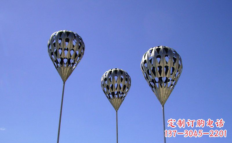 宁夏不锈钢气球雕塑把美丽带回大自然