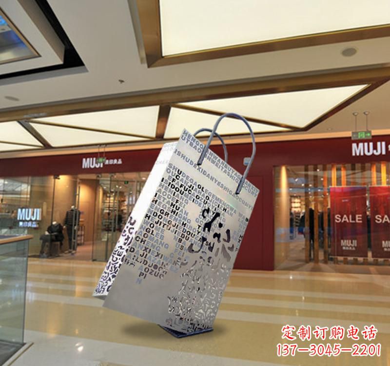 宁夏不锈钢购物袋雕塑给消费者带来更好的购物体验