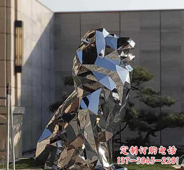 宁夏不锈钢狮子雕塑象征力量与美丽