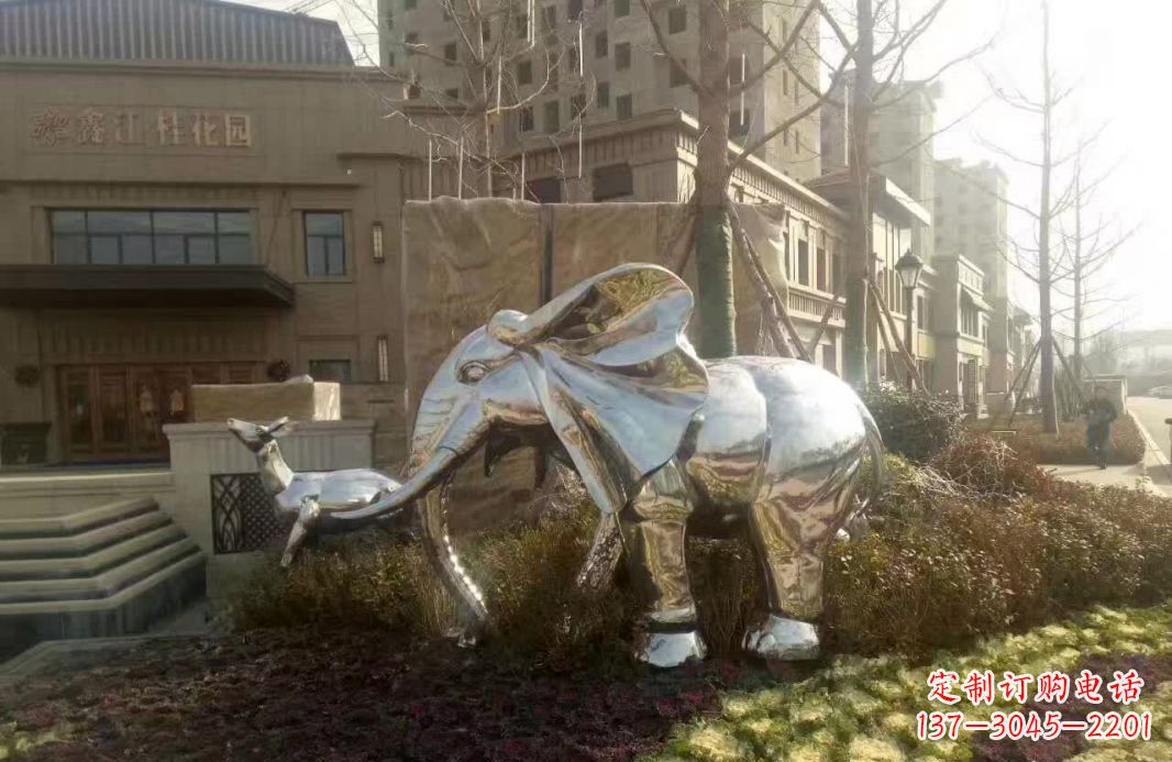 宁夏不锈钢大象雕塑——美轮美奂的艺术精品