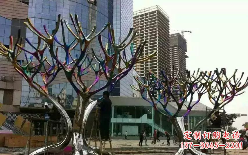宁夏不锈钢树枝景观雕塑