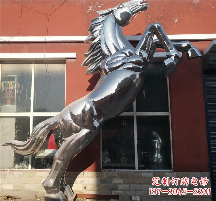宁夏不锈钢跳跃马雕塑