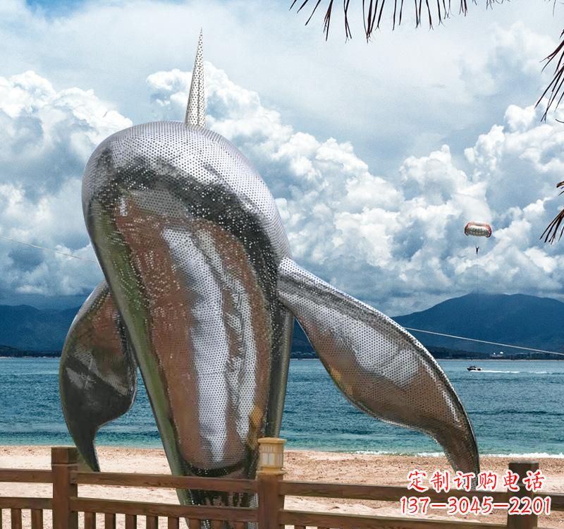 宁夏不锈钢鲸鱼雕塑精美绝伦