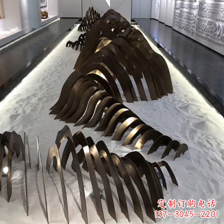 宁夏不锈钢铁艺假山造型景观雕塑