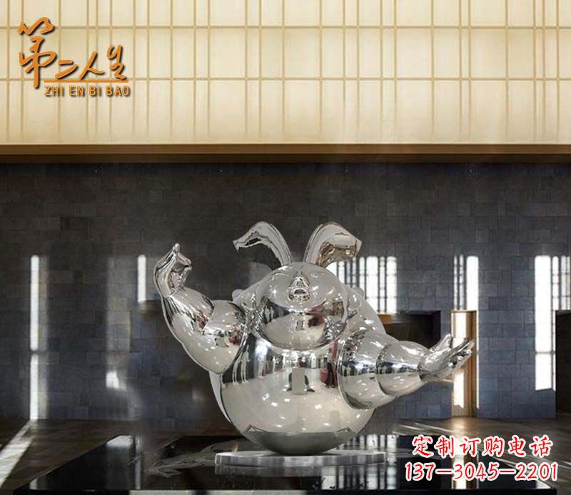 宁夏不锈钢兔子雕塑——精致雕刻的艺术品