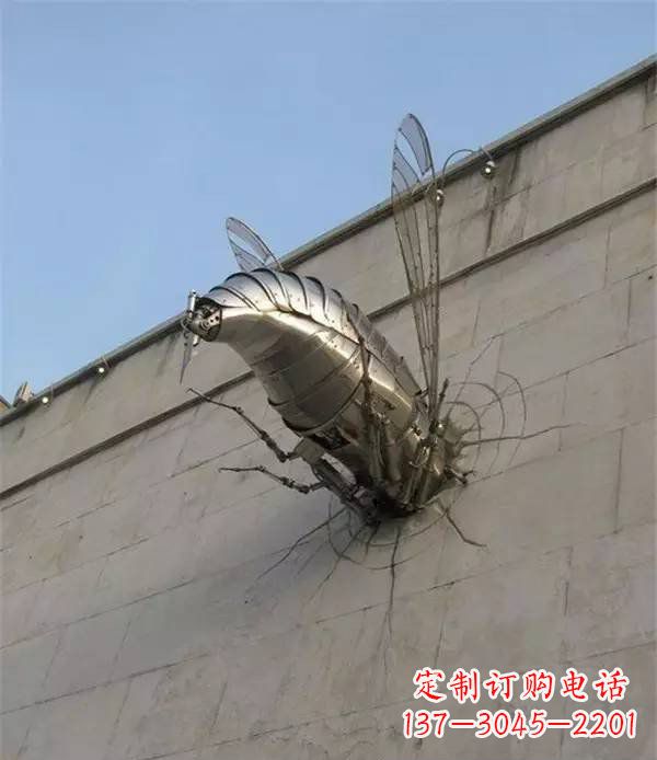 宁夏美丽的不锈钢无头动物雕塑