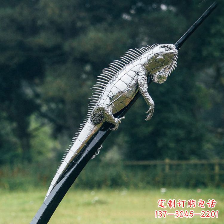 宁夏不锈钢蜥蜴雕塑摆件