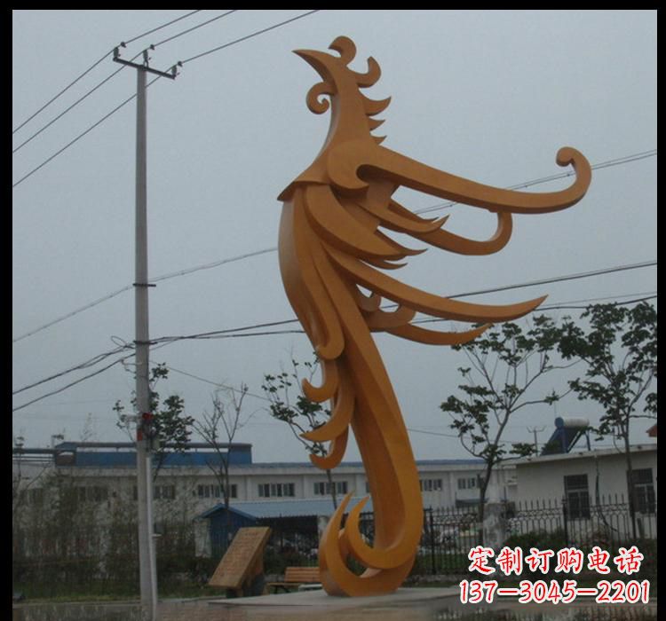 宁夏不锈钢凤凰雕塑抽象艺术的精美杰作