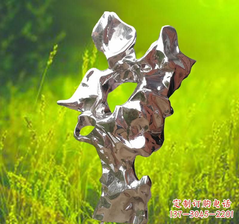 宁夏太湖石雕塑精致的不锈钢艺术