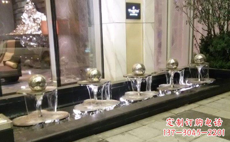 宁夏不锈钢小喷泉雕塑美丽之灵