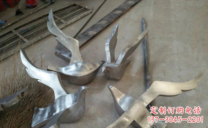 宁夏精美的不锈钢小型鸽子雕塑