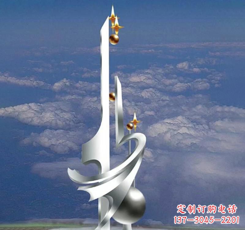 宁夏不锈钢校园书本雕塑传承知识文化