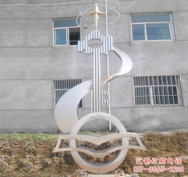 宁夏不锈钢校园书本钥匙雕塑让回忆留在校园