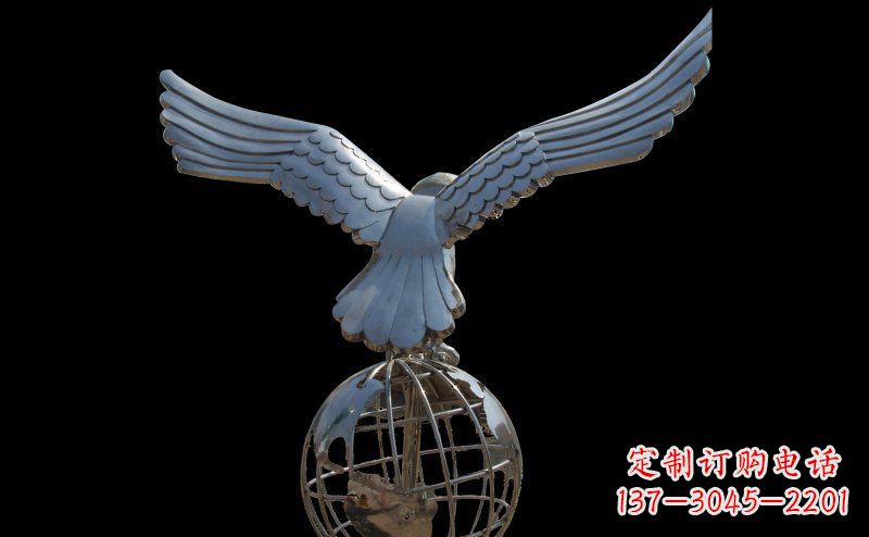 宁夏雄鹰的翱翔——不锈钢雄鹰雕塑