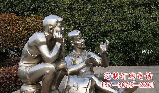宁夏不锈钢的学生雕塑
