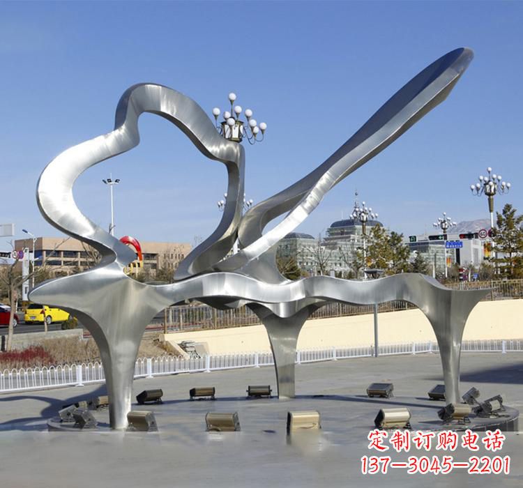 宁夏不锈钢艺术钢琴雕塑展现精致之美