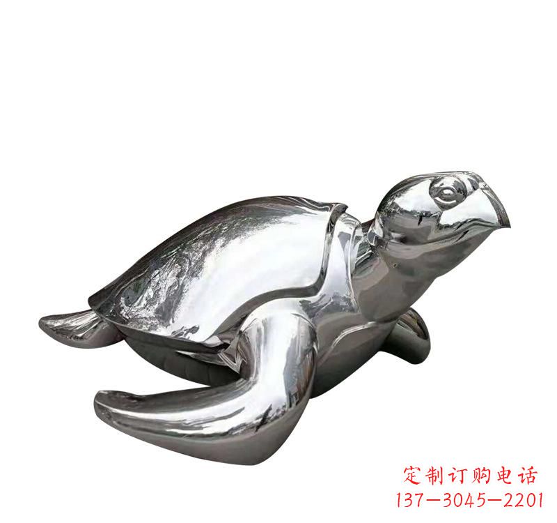 宁夏不锈钢海龟雕塑象征着长寿和坚强