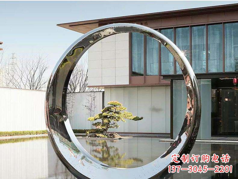 宁夏不锈钢月亮雕塑精美绝伦