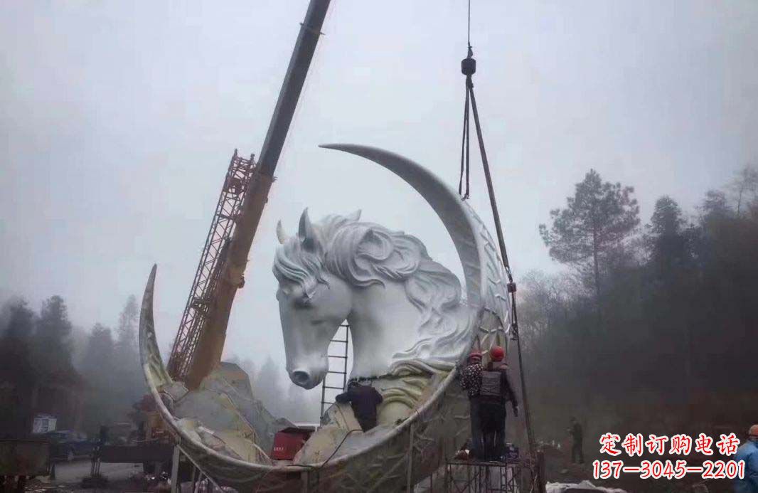宁夏不锈钢月亮雕塑