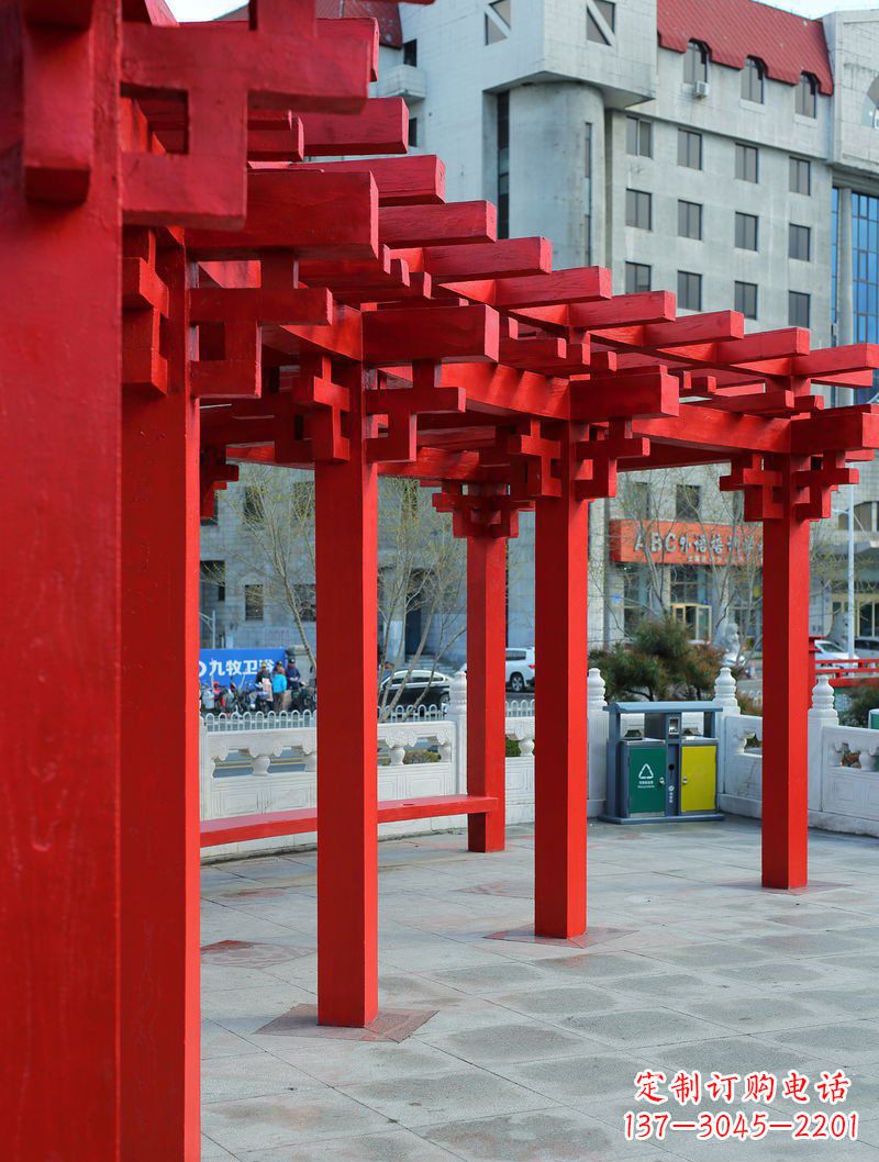 宁夏长廊雕塑描绘城市景观的艺术作品