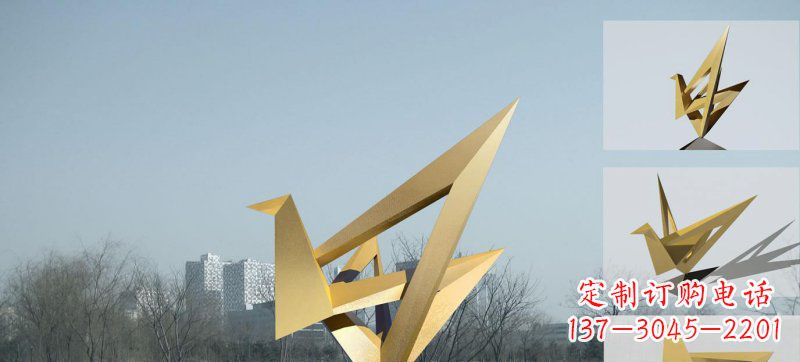 宁夏不锈钢仙鹤雕塑灵动的艺术符号